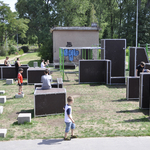 Zdjęcie przedstawia teren sportowo-rekreacyjny wybudowany w ramach projektu Budżetu Obywatelskiego 2014 pod nazwą Społeczna koncepcja Węglowej