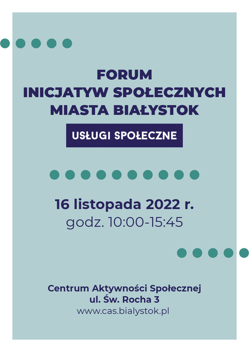 Plakat Forum Inicjatyw Społecznych